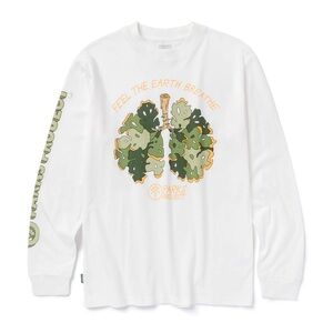 Parks Project New Lichen Breathe T cotton Small White Long Sleeve Graphic Tee